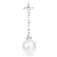 APM Monaco 垂坠珍珠耳环 - 银白色（单只）