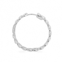 APM Monaco 锁链圆环耳环 - 银白色（单只）