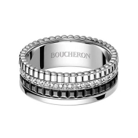 Boucheron宝诗龙 Quatre Black Edition戒指，小型款 镶33颗圆形钻石