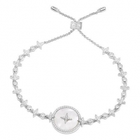 APM Monaco 星星配以珍珠母贝手链 - 银白色