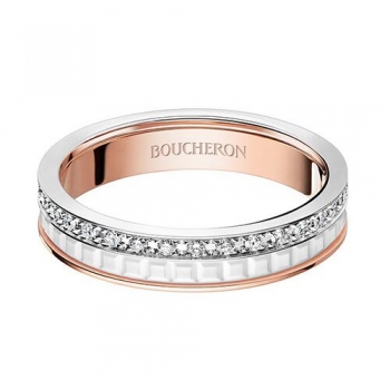 Boucheron宝诗龙 Quatre White系列戒指 镶33颗圆形钻石