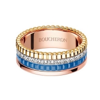 Boucheron宝诗龙 Quatre Blue系列戒指 镶33颗圆形钻石