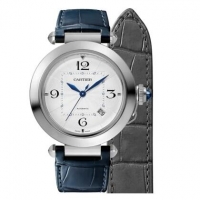 Cartier卡地亚Pasha系列机械腕表 精钢替换式双表带手表 41毫米