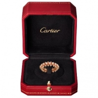 Cartier卡地亚Clash系列 玫瑰金 窄版镶钻戒指