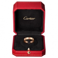 Cartier卡地亚LOVE戒指 玫瑰金钻石 经典款结婚对戒 单枚