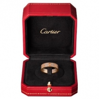 Cartier卡地亚LOVE系列戒指 玫瑰金镶钻 结婚对戒 单枚