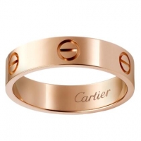 Cartier卡地亚LOVE系列戒指 玫瑰金 经典款